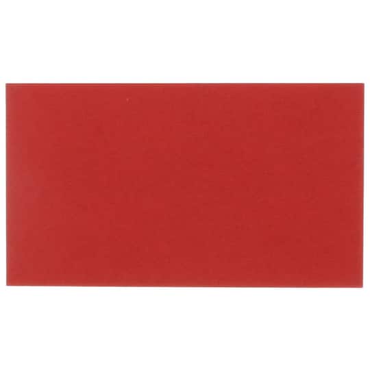 JAM Paper Red 2" x 3.5" 85lb. Blank Flat Note Cards, 400ct.